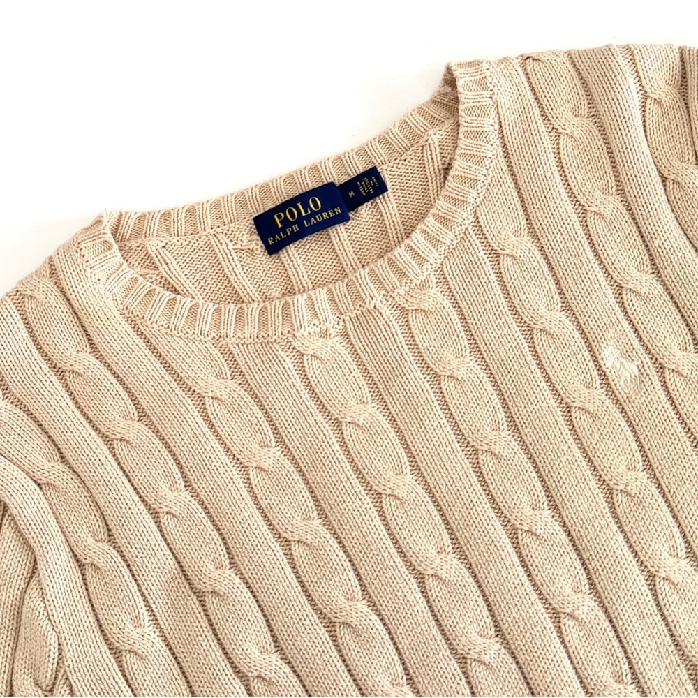 Polo Ralph Lauren Cable-Knit Cotton Crewneck Sweater - Picture 6 of 14